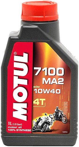 MOTUL 7100 huile moto 4T 10W40 MA2 100% Synth�se 1 Litre 104091