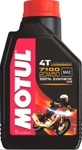 NOUVELLE MOTUL 7100 huile moto 4T 20w50 MA2 100% Synth�se 1 Litre 104103