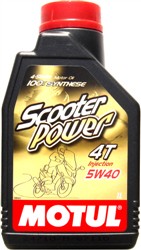 MOTUL Huile Scooter Power 4T 5w40 100% synth�se 1 Litre (101260)