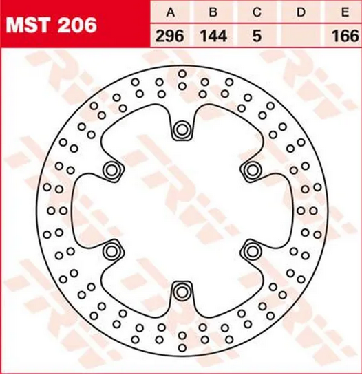BRAKING DISQUE DE FREIN AVANT BRHO05FI 296mm HONDA XRV 650 AFRICA TWIN 1988-1989