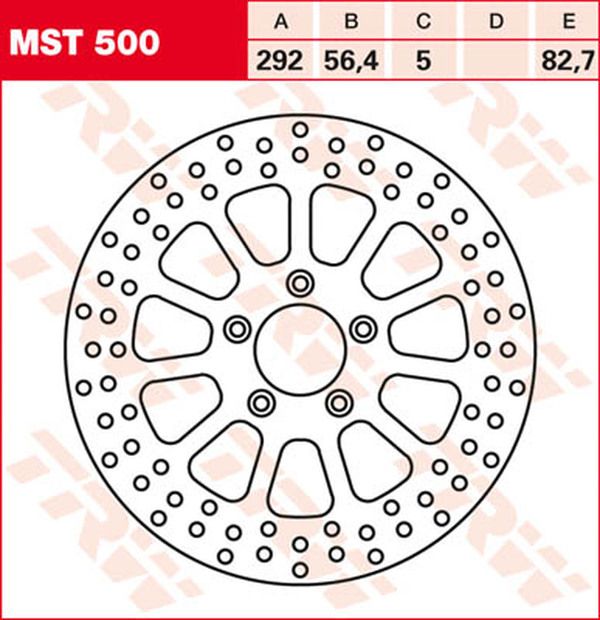 TRW DISQUE DE FREIN AVANT MST500 HARLEY DAVIDSON 1690 FLSTC SOFTAIL HERITAGE CLASSIC ABS 2012-2017
