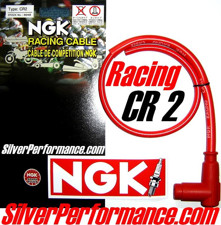 NGK Faisceau 500mm Antiparasite Racing Comp�tition CR28048 coud� 90� prise sur filetage