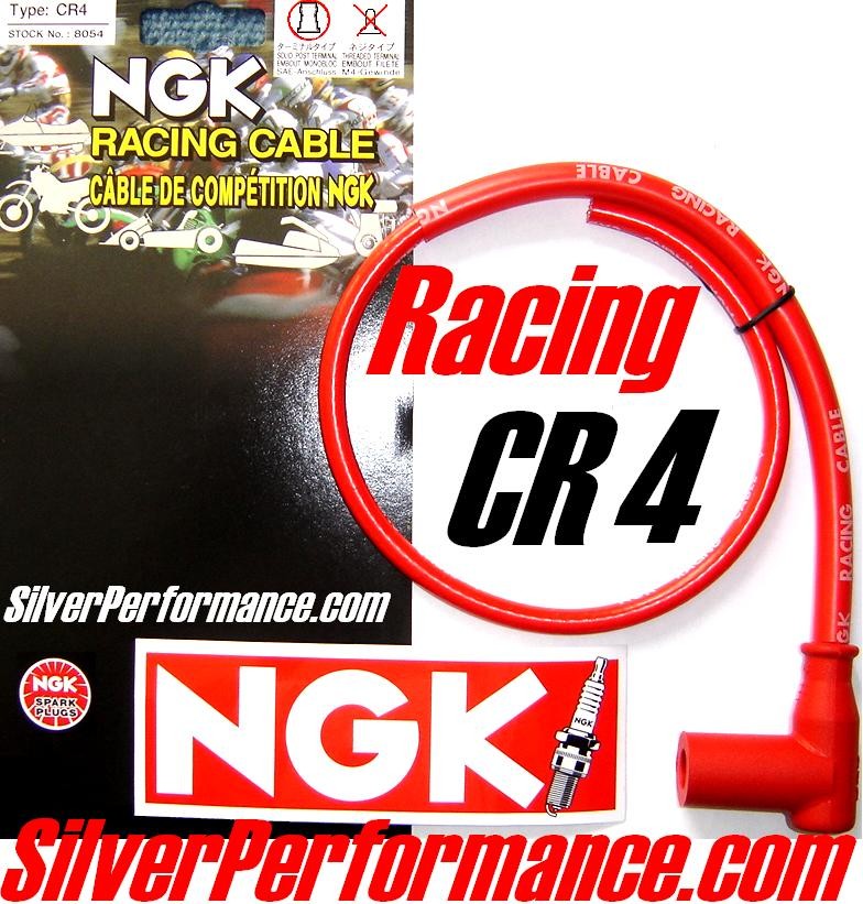 NGK Faisceau 500mm Antiparasite Racing Comp�tition CR4 coud� 90� prise sur olive