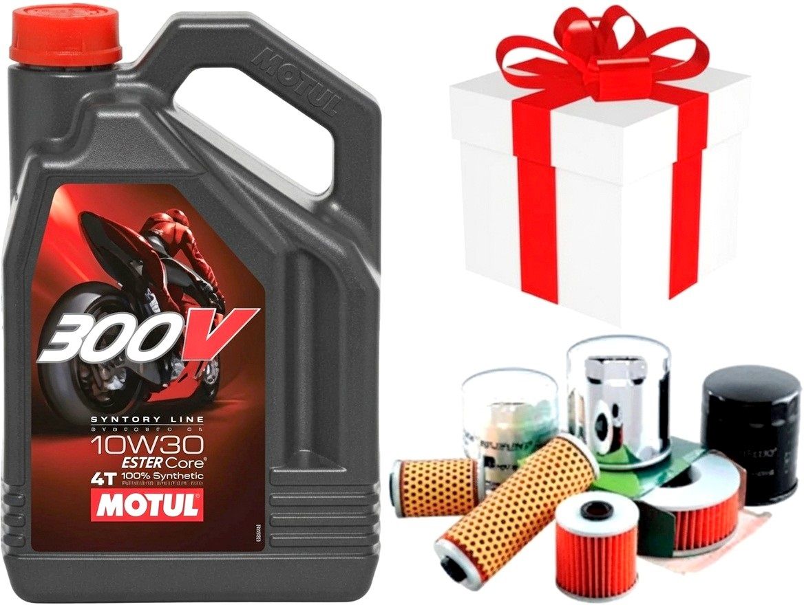 Nouvelle MOTUL 300V MOTO 10W30 Factory Line Road Racing 4T huile Moto 100% Synth�se 4 Litres + Filtre ou Produit d`entretien + PORT OFFERT (112548)