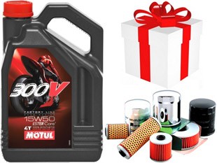 Nouvelle MOTUL 300V MOTO 15W50 Factory Line Road Racing 4T huile Moto 100% Synth�se 4 Litres + Filtre Offert ou Produit d`entretien 104129