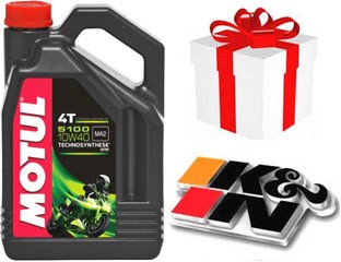 NOUVELLE MOTUL 5100 10W40 MOTO 4L Huile 4T TechnoSynth�se 4 Litres + Filtre KN ou produit d`entretien + PORT OFFERT 104068
