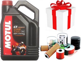 NOUVELLE MOTUL 7100 10W40 MA2 Huile Moto 4T 100% synth�se 4 Litres + FILTRE ET PORT OFFERT 104092