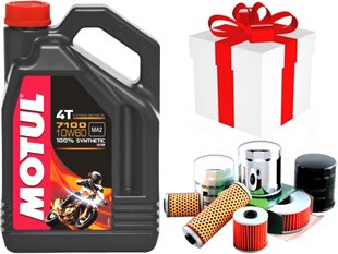 NOUVELLE MOTUL 7100 10W60 Huile Moto 4T 100% synth�se 4 Litres + FILTRE ET PORT OFFERT 104101