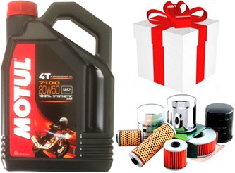 NOUVELLE MOTUL 7100 20w50 Huile Moto 4T 100% synth�se 4 Litres + FILTRE ET PORT OFFERT 104104