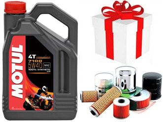NOUVELLE MOTUL 7100 5W40 MA2 Huile Moto 4T 100% synth�se 4 Litres 104087 + FILTRE ET PORT OFFERT