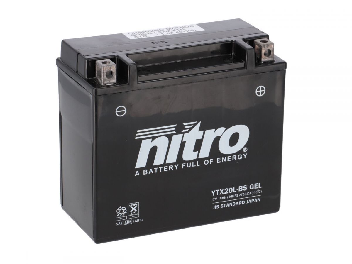 BATTERIE NITRO POWER THUNDER NTX20L SLA (YTX20L-BS GTX20L-BS) VOXAN CAFE RACER V1000 1999-2010