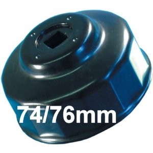 CLE CLOCHE FILTRE A HUILE MOTO 74/76MM 14/15 FACETTES OFW76*