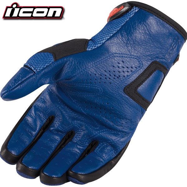 Gants Moto Homme ICON OVERLORD RESISTANCE BLUE* (2)