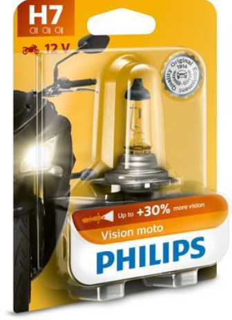 1x PHILIPS AMPOULE LAMPE Vision Moto H7 12V 55w +30% de Lumi�re