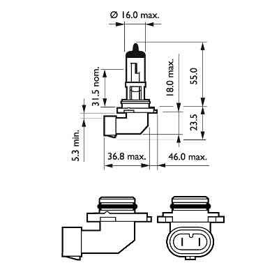 1x PHILIPS AMPOULE LAMPE HB4 Premium 12V 51w +30% de Lumi�re (2)