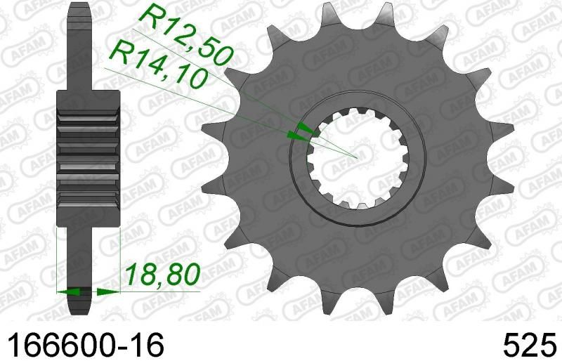 PIGNON PAS 525 16 Dents 16660016 PP60016 BMW F 800 GS 2008-2018 (2)