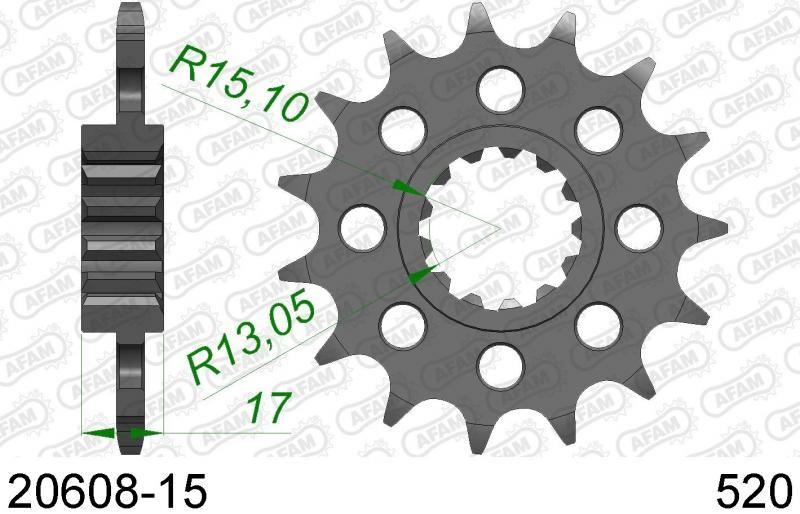 PIGNON PAS RACING 520 15 Dents 2060815 HONDA VTR 1000 SP2 2003-2004 (2)