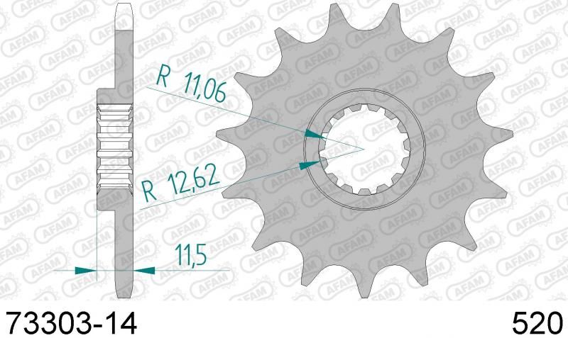 PIGNON PAS ORIGINE 520 14 Dents 7330314 KTM 690 SMC 2007-2023 (2)