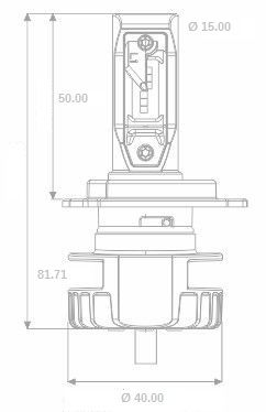 1x SIFAM AMPOULE Projecteur H7 LED VENTIL�E + ballast H7 12V 24w 2200 Lumens (3)