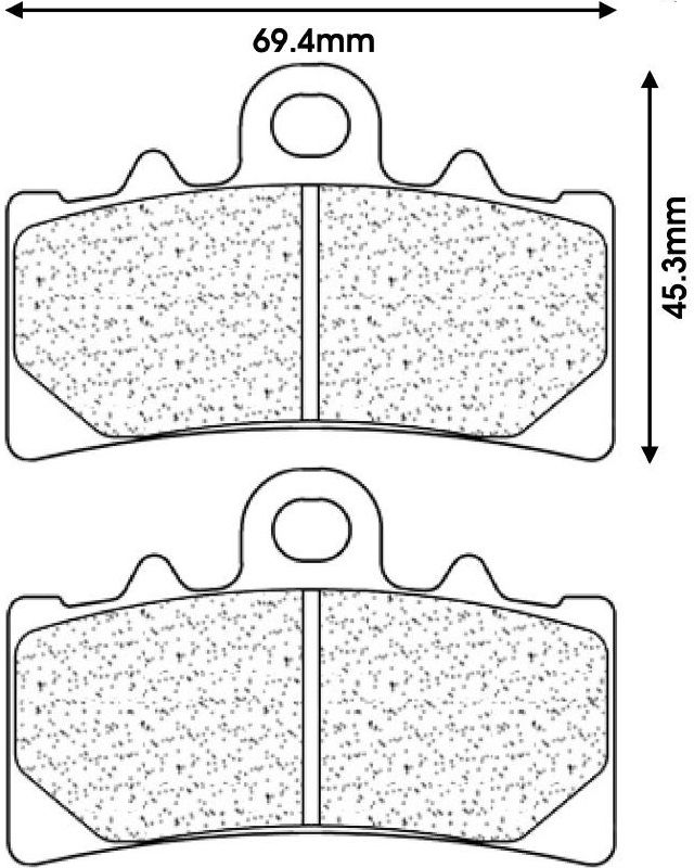 CARBONE LORRAINE PLAQUETTES DE FREIN AVANT 1233 A3+ TRIUMPH 400 SCRAMBLER 2024-2025