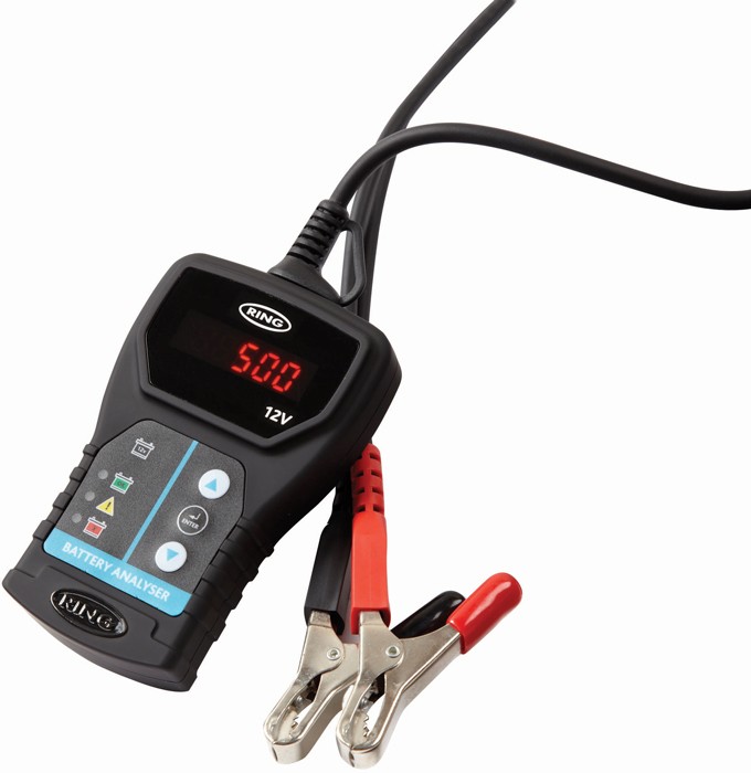 Testeur de batterie RING 12V numérique, écran LED, capacité sélect RBA50* Testeur de batterie RING 12V numérique, écran LED, capacité sélect RBA50*