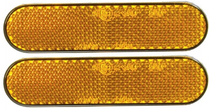 BANDES PLAQUES KIT REFLECHISSANTS ARRONDIS ORANGE* REF003