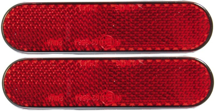 BANDES PLAQUES KIT REFLECHISSANTS ARRONDIS ROUGE*REF006