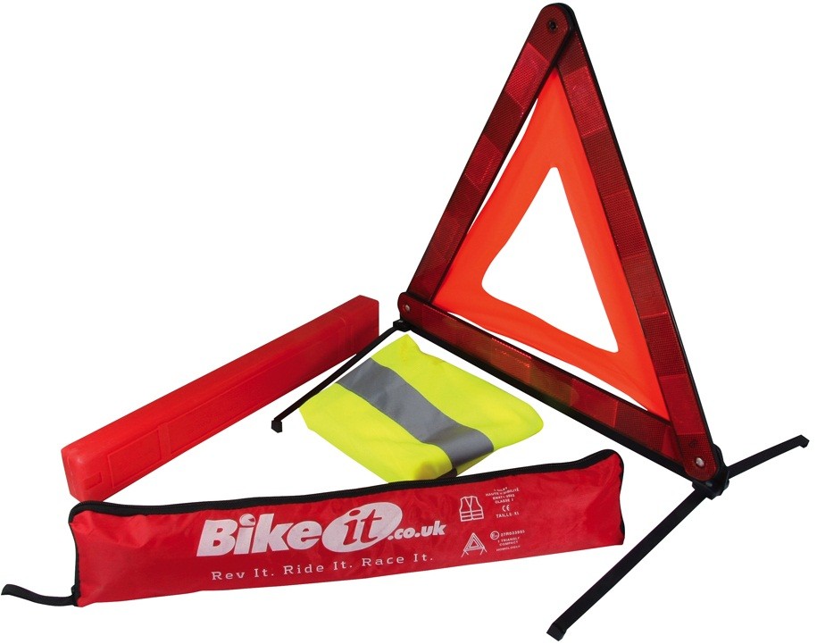 KIT TRIANGLE DE PRE-SIGNALISATION ET GILET JAUNE*