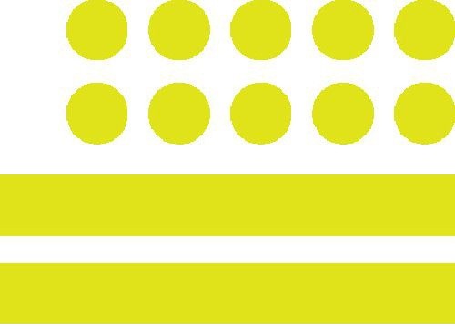 BANDES RECTANGLES ET RONDS PASTILLES CERCLES REFLECHISSANTS JAUNES* REFSTK7