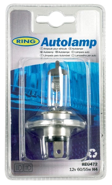 1x AMPOULE blister RING 12V 60/55W H4 REU472*