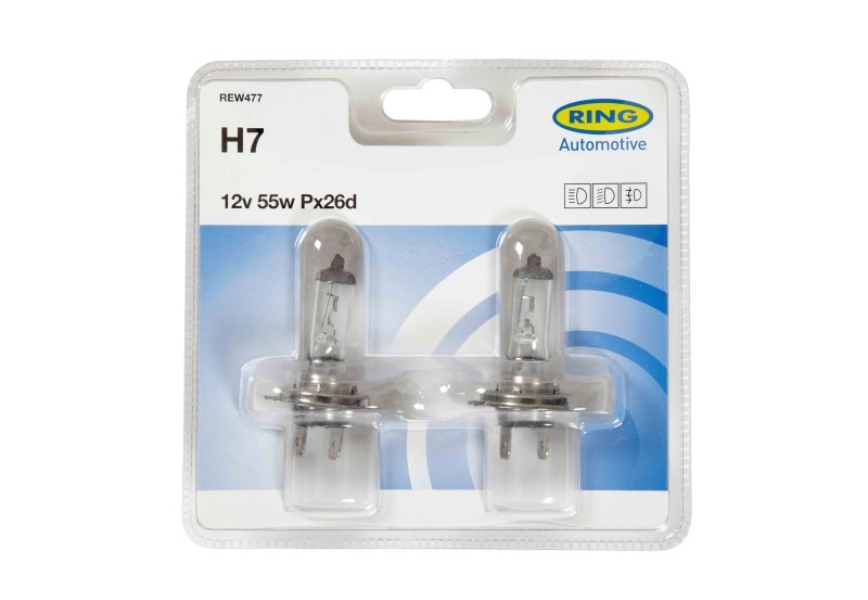2x AMPOULES blister RING 12V 55w H7 (REW477)*