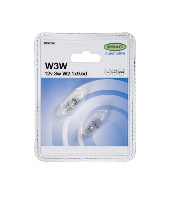 2x AMPOULES blister wedgebase W3W w2.1x9.5d REW504