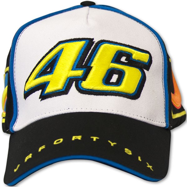 MOTO GP Casquette Adulte Officiel VRMCA50504 VALENTINO ROSSI 46 BLANC NOIR*