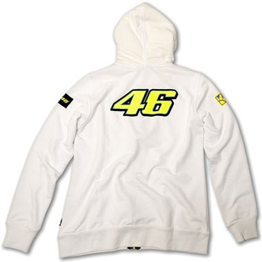 MOTO GP Sweat a capuche Femme Officiel VALENTINO ROSSI 46 BLANC* (2)