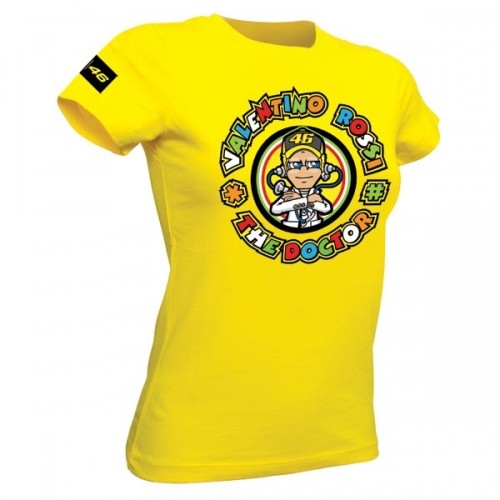MOTO GP Tshirt Femme Officiel VALENTINO ROSSI 46 JAUNE* (3)