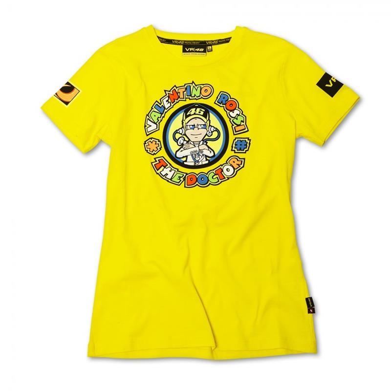 MOTO GP Tshirt Femme Officiel VALENTINO ROSSI 46 JAUNE*