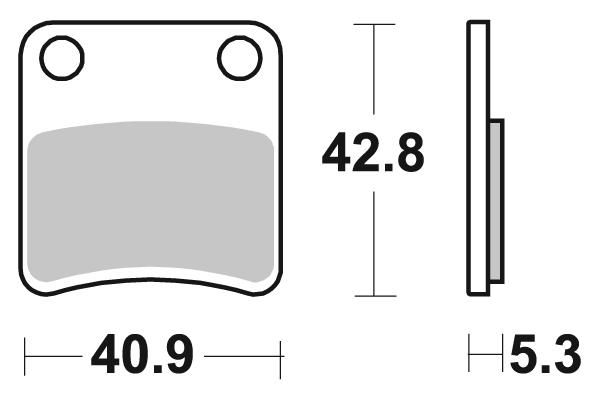 SBS PLAQUETTES DE FREIN DE PARKING 209HF PIAGGIO 400 MP3 400 4T HPE SPORT LC IE ABS E5 2020-2024