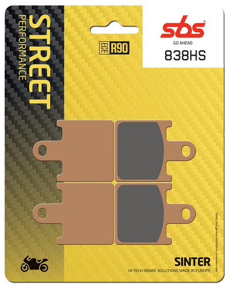SBS PLAQUETTES DE FREIN AVANT 838HS 1177 KAWASKI ZZR 1400 avec ou sans ABS 2006-2020 (2)