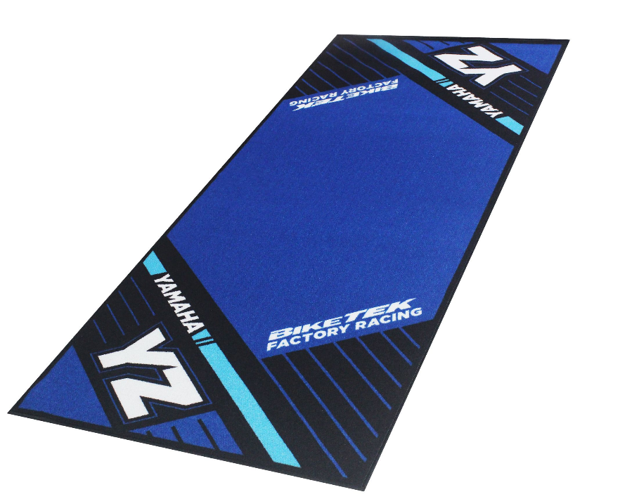 TAPIS BLEU POUR MOTO YAMAHA RACING GARAGE PADDOCK ATELIER SHOWROOM GRGMAT84