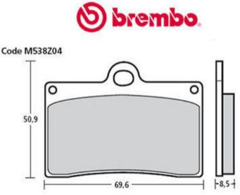 BREMBO RACING Z04 PLAQUETTES DE FREIN AVANT 107A48653 (pas l`etrier d`origine) YAMAHA YZF 1000 R1 2015-2024