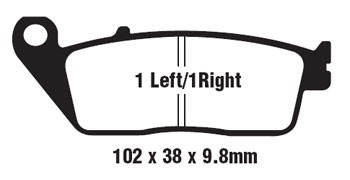 CARBONE LORRAINE PLAQUETTES DE FREIN AVANT 3097 MSC YAMAHA YP 400 R XMAX / ABS 2013-2018