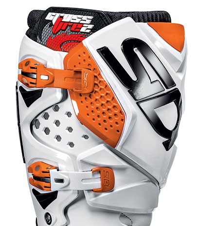 Bottes Moto Offroad SIDI CROSSFIRE 2 SRS BLANC ORANGE* (2)