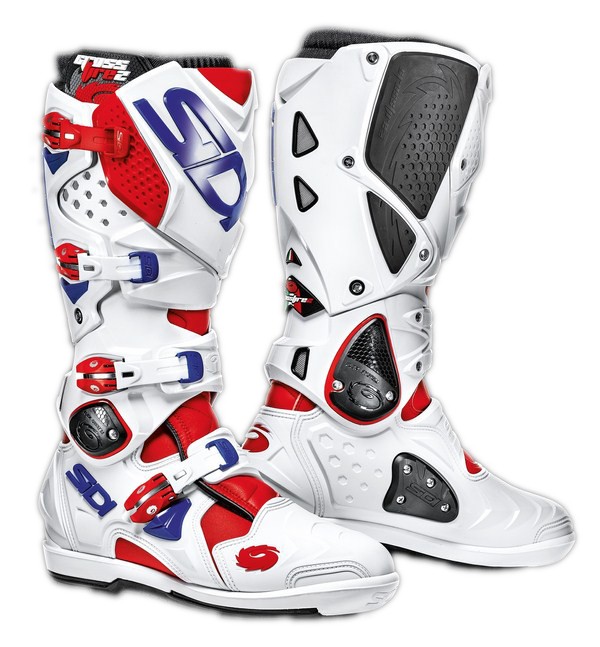 Bottes Moto Offroad SIDI CROSSFIRE 2 SRS ROUGE BLANC BLEU*