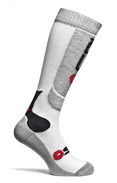 SIDI CHAUSSETTES MX BLANC GRIS