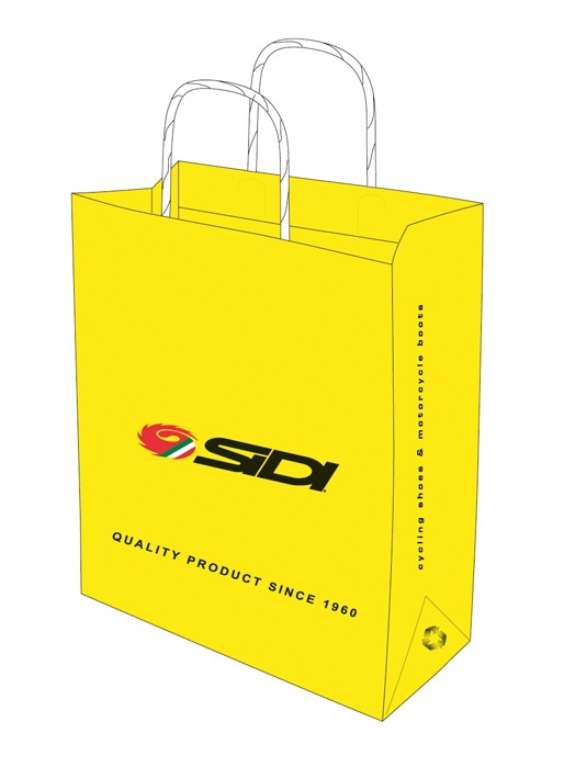 SIDI SHOPPING BAG JAUNE FLUO GRAND MODELE 54 X 14 X 44.5 CM