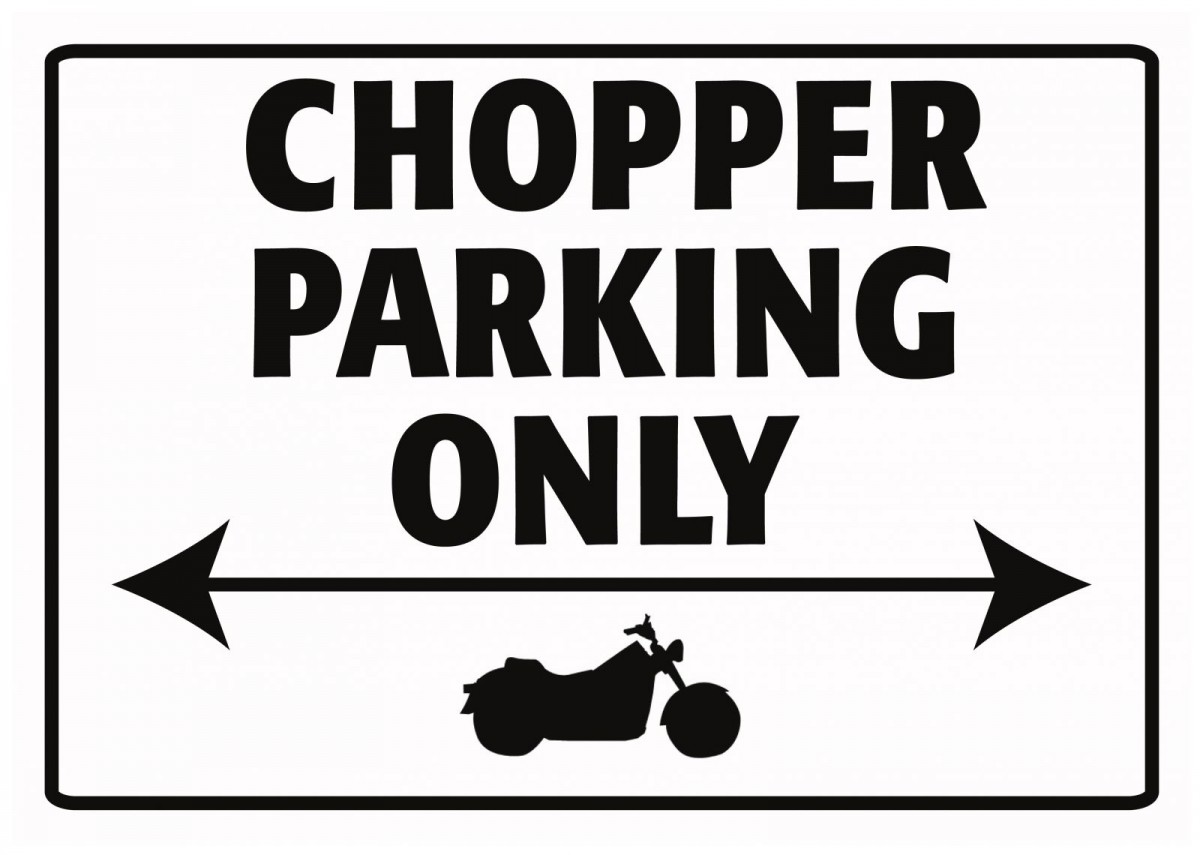 PLAQUE DE M�TAL D�CORATION PARKING SING CHOPPER*