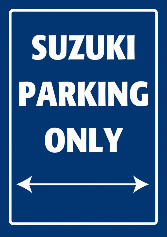 PLAQUE DE M�TAL D�CORATION PARKING SING SUZUKI*
