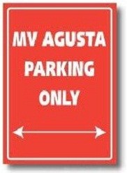 PLAQUE DE M�TAL D�CORATION PARKING SING MV AGUSTA*