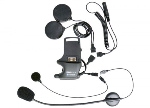 ENSEMBLE DE FIXATION POUR CASQUE - POUR HAUT PARLEUR ET ECOUTEURS AVEC MICRO SUR TIGE AMOVIBLE ET MICRO FILAIRE POUR SENA SMH10D*