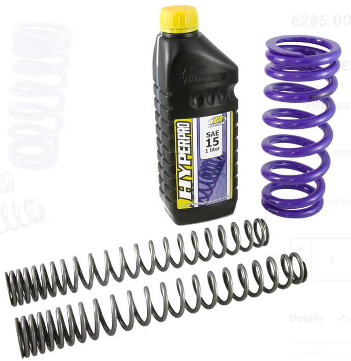 KIT HYPERPRO RESSORTS AVANT + ARRIERE TRIUMPH SPEED TRIPLE 1050 2005-2010 SP-TR10-SSC001